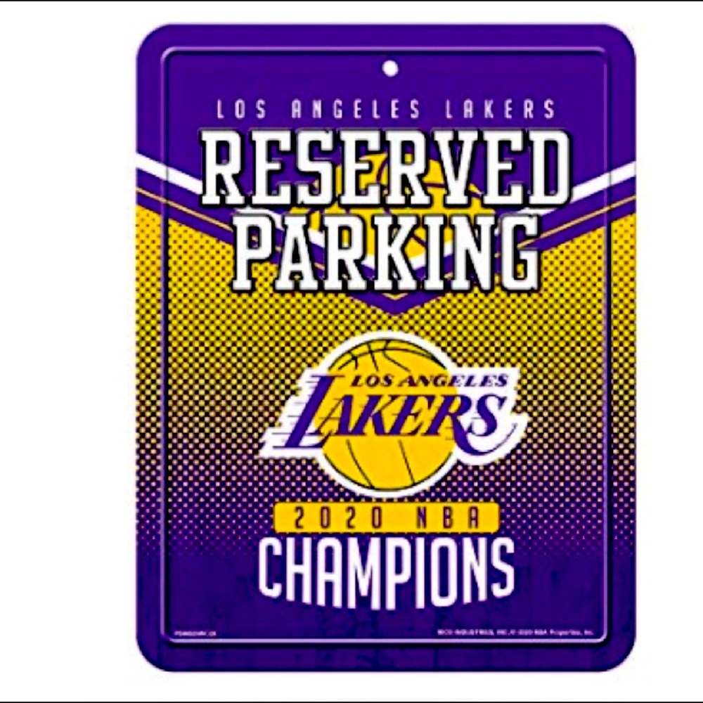 Lakers 8.5-Inch by 11-Inch Metal Parking Sign